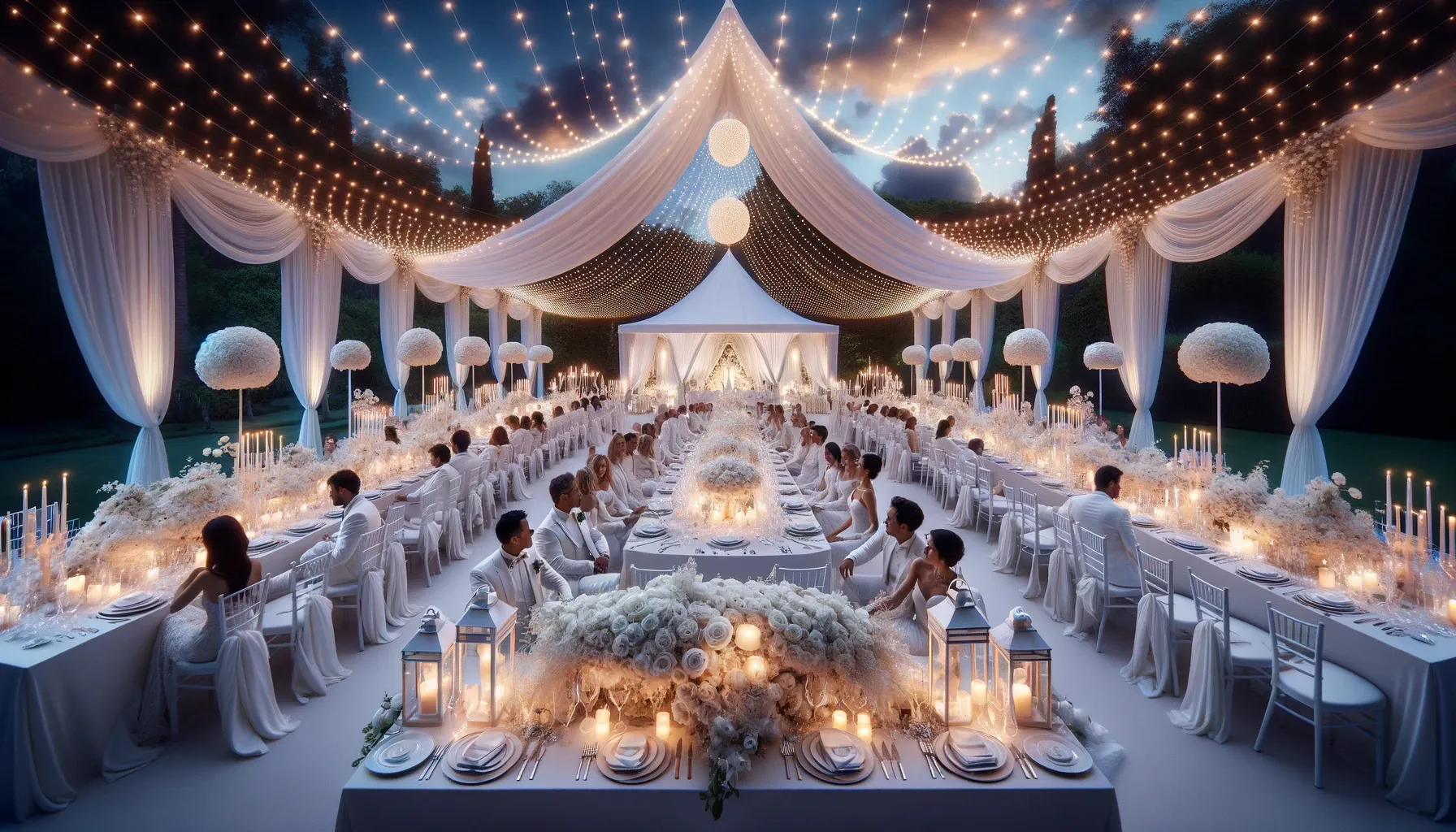 Bodas «Total White»: Elegancia y Minimalismo